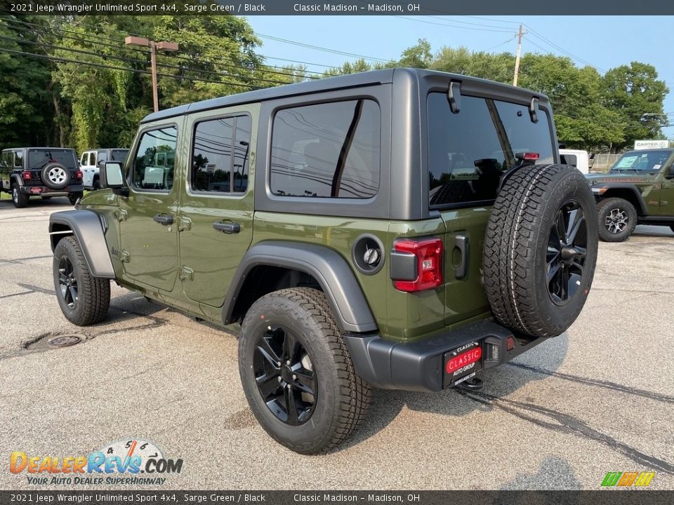 2021 Jeep Wrangler Unlimited Sport 4x4 Sarge Green / Black Photo #8