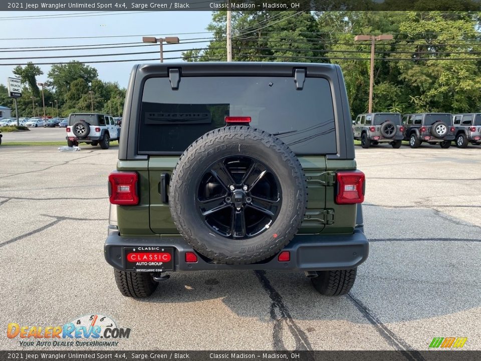2021 Jeep Wrangler Unlimited Sport 4x4 Sarge Green / Black Photo #9
