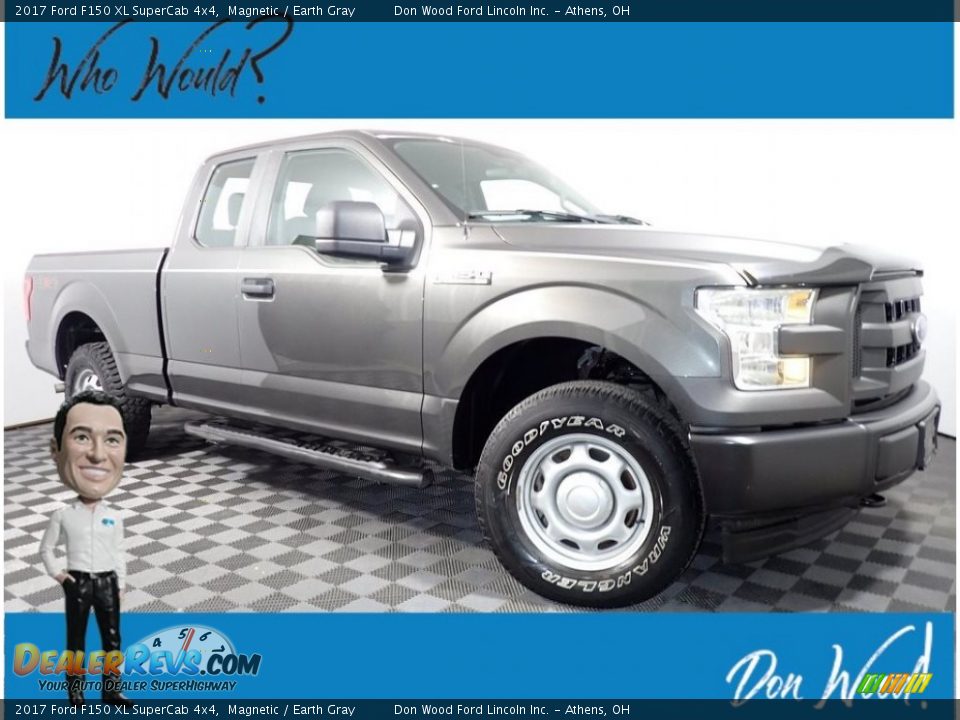 2017 Ford F150 XL SuperCab 4x4 Magnetic / Earth Gray Photo #1