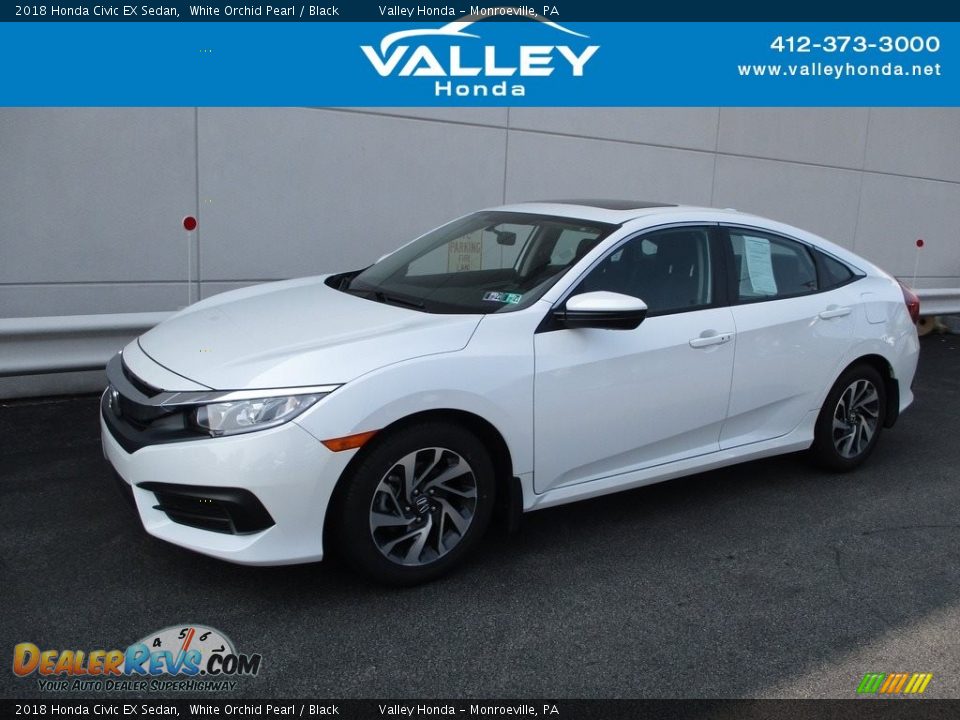 2018 Honda Civic EX Sedan White Orchid Pearl / Black Photo #1