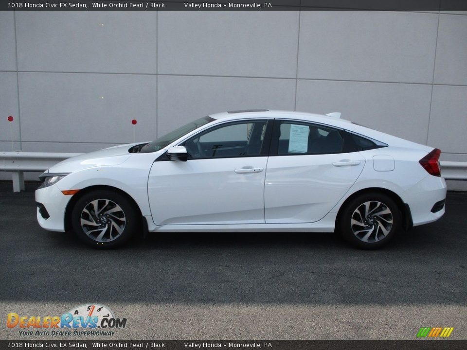 2018 Honda Civic EX Sedan White Orchid Pearl / Black Photo #2