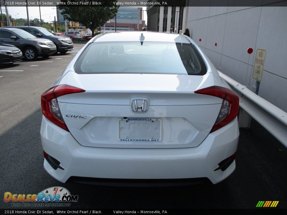 2018 Honda Civic EX Sedan White Orchid Pearl / Black Photo #4