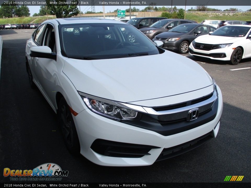 2018 Honda Civic EX Sedan White Orchid Pearl / Black Photo #7