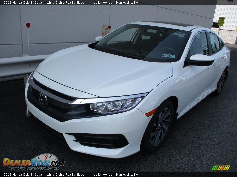 2018 Honda Civic EX Sedan White Orchid Pearl / Black Photo #9