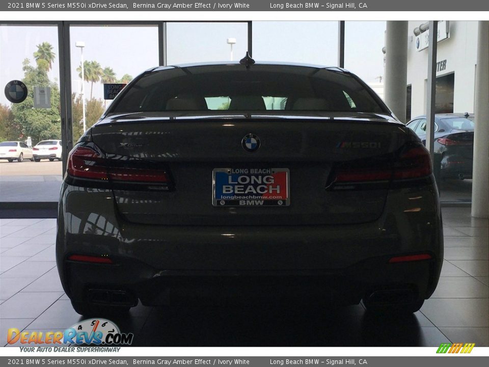 2021 BMW 5 Series M550i xDrive Sedan Bernina Gray Amber Effect / Ivory White Photo #4