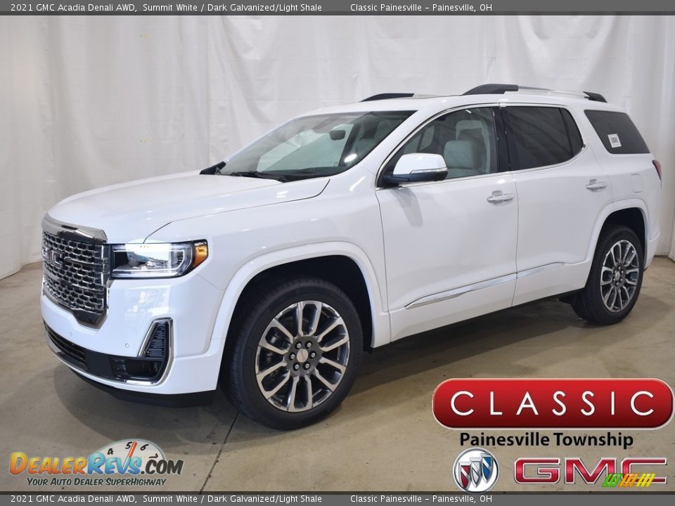 2021 GMC Acadia Denali AWD Summit White / Dark Galvanized/Light Shale Photo #1