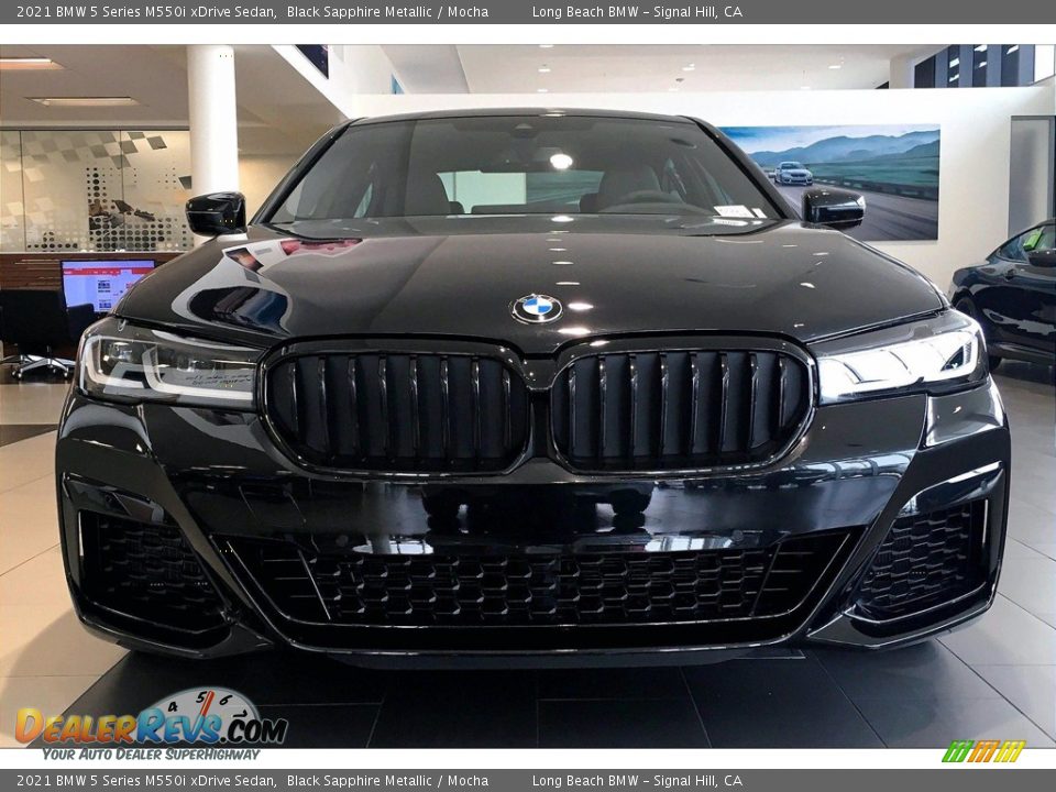 2021 BMW 5 Series M550i xDrive Sedan Black Sapphire Metallic / Mocha Photo #2