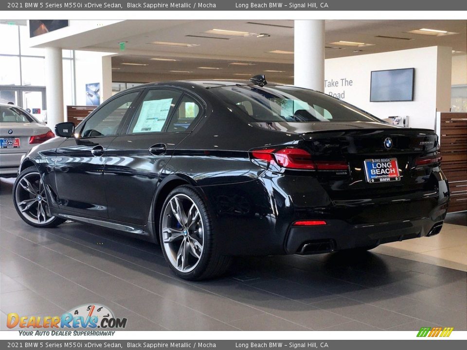 2021 BMW 5 Series M550i xDrive Sedan Black Sapphire Metallic / Mocha Photo #3