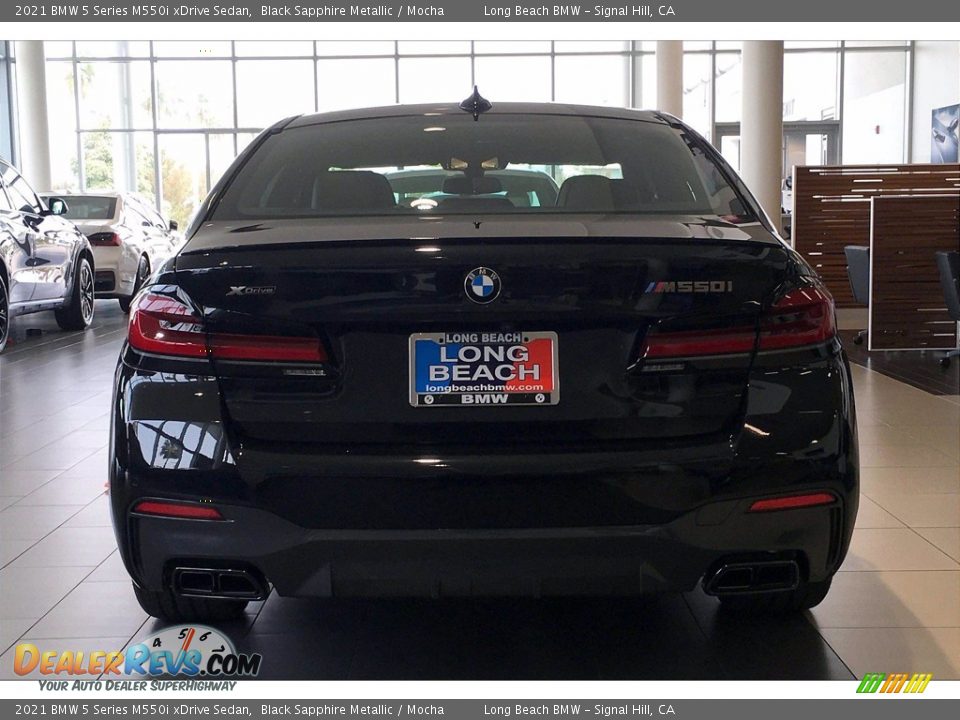 2021 BMW 5 Series M550i xDrive Sedan Black Sapphire Metallic / Mocha Photo #4