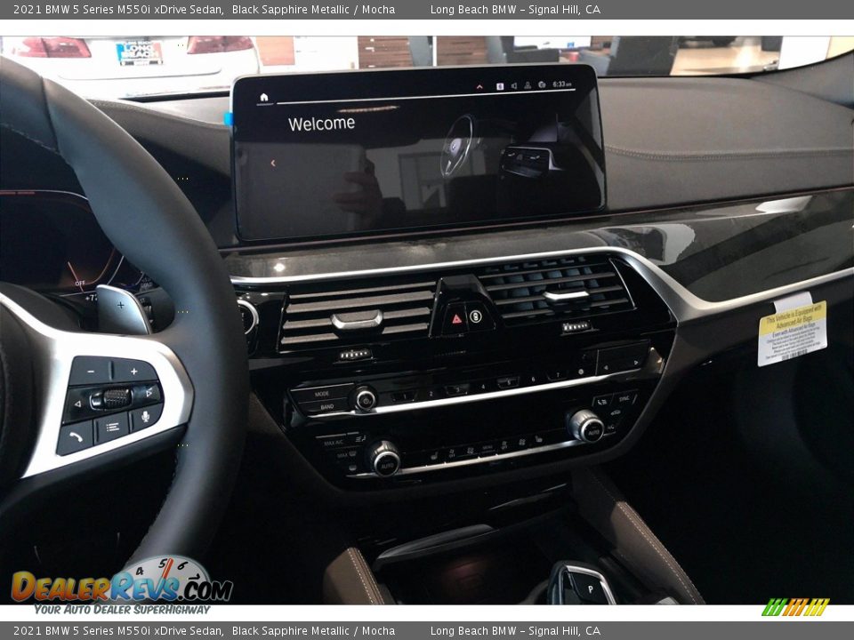 2021 BMW 5 Series M550i xDrive Sedan Black Sapphire Metallic / Mocha Photo #6