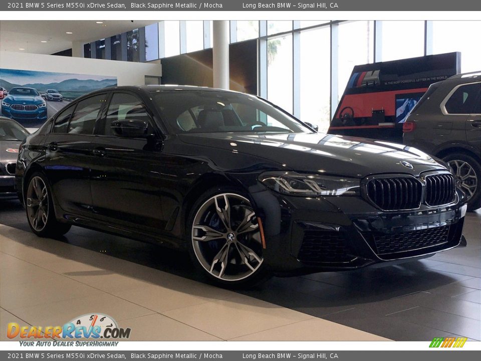2021 BMW 5 Series M550i xDrive Sedan Black Sapphire Metallic / Mocha Photo #19