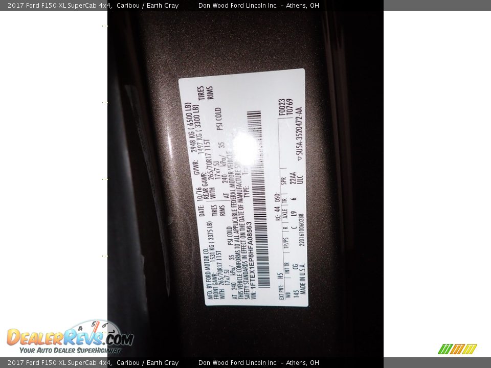 2017 Ford F150 XL SuperCab 4x4 Caribou / Earth Gray Photo #26