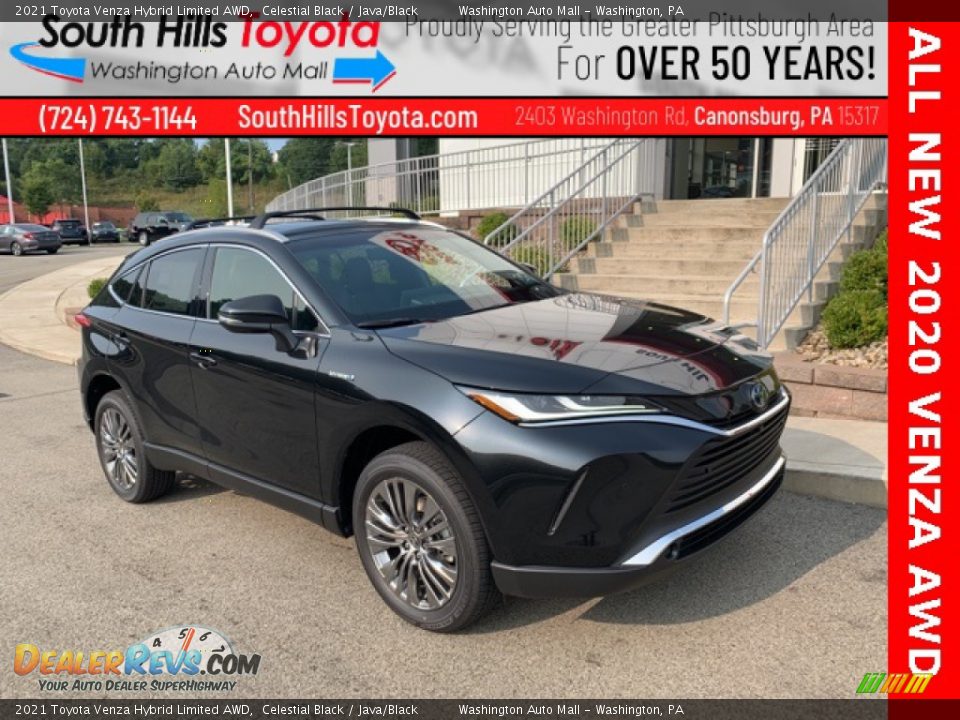 2021 Toyota Venza Hybrid Limited AWD Celestial Black / Java/Black Photo #1