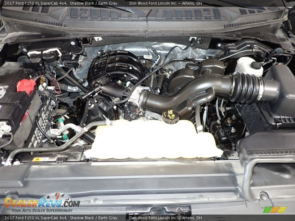 2017 Ford F150 XL SuperCab 4x4 Shadow Black / Earth Gray Photo #6