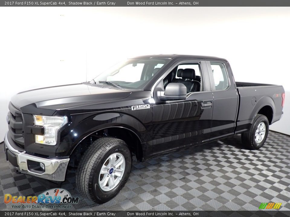 2017 Ford F150 XL SuperCab 4x4 Shadow Black / Earth Gray Photo #7