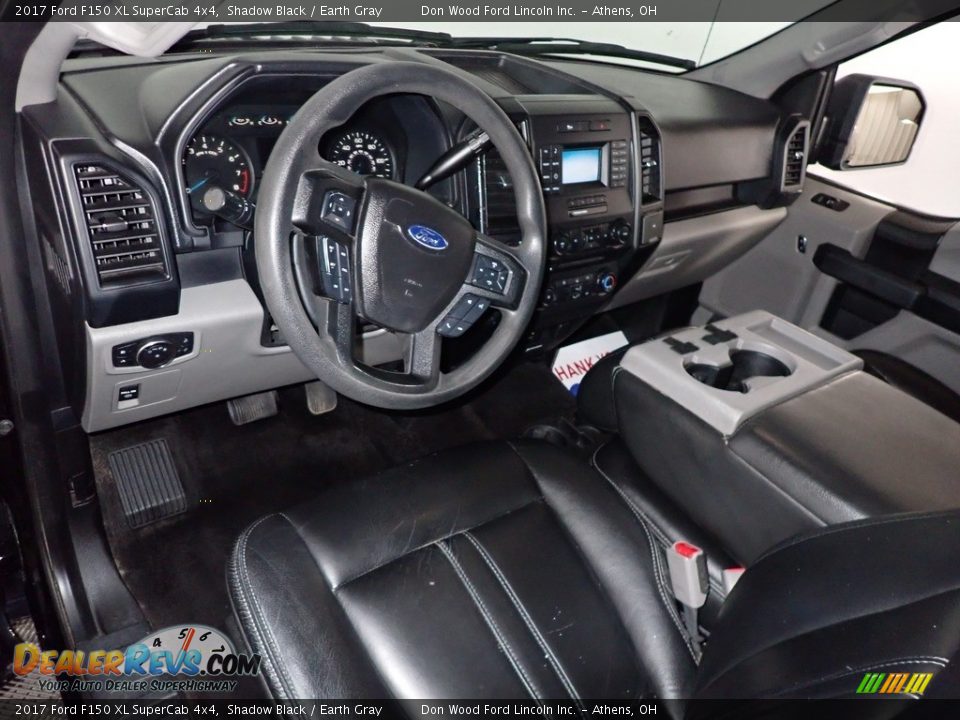 2017 Ford F150 XL SuperCab 4x4 Shadow Black / Earth Gray Photo #16