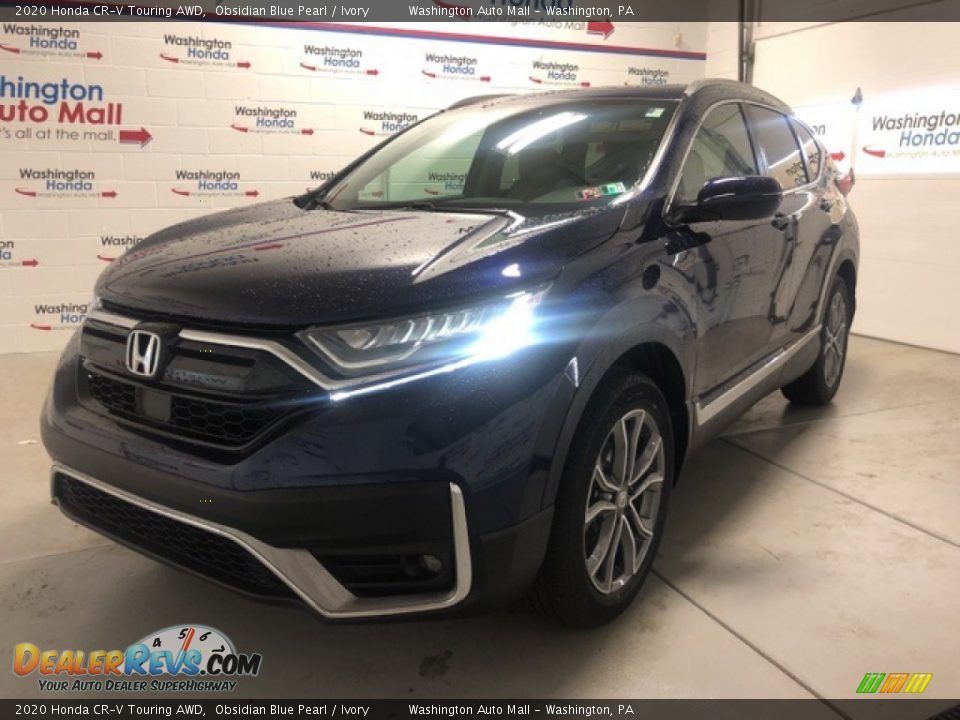 2020 Honda CR-V Touring AWD Obsidian Blue Pearl / Ivory Photo #1