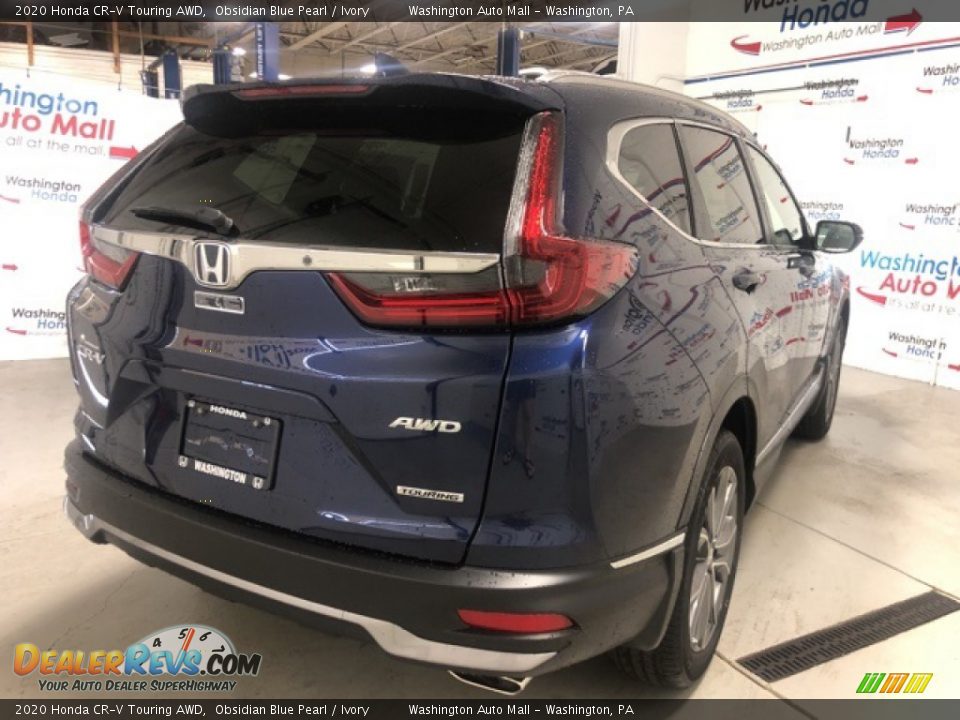 2020 Honda CR-V Touring AWD Obsidian Blue Pearl / Ivory Photo #3