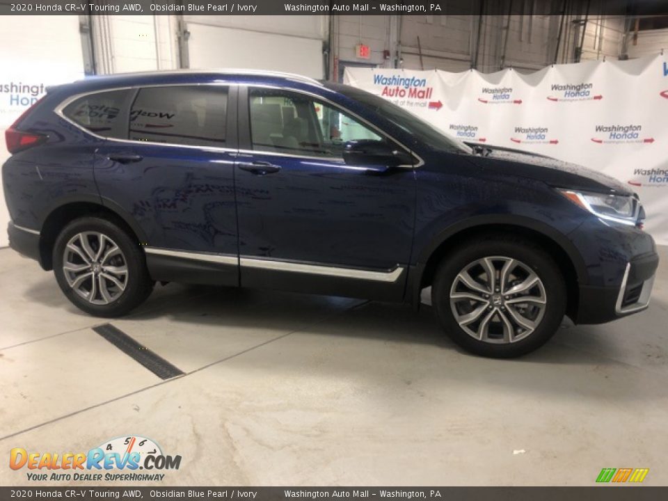 2020 Honda CR-V Touring AWD Obsidian Blue Pearl / Ivory Photo #4