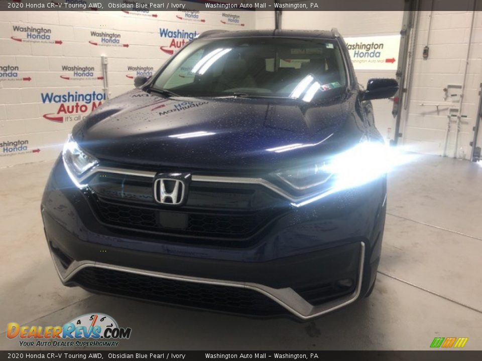 2020 Honda CR-V Touring AWD Obsidian Blue Pearl / Ivory Photo #5