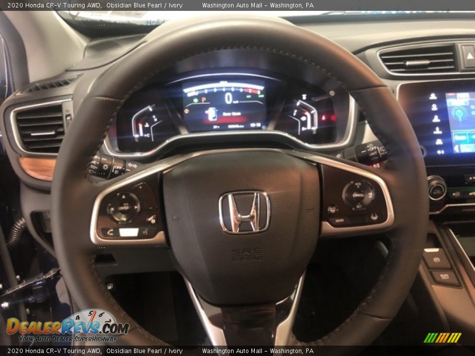 2020 Honda CR-V Touring AWD Obsidian Blue Pearl / Ivory Photo #12