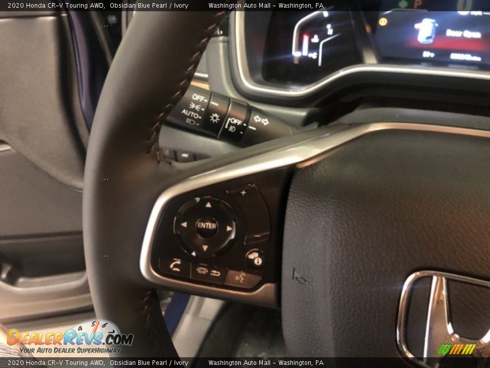 2020 Honda CR-V Touring AWD Obsidian Blue Pearl / Ivory Photo #13