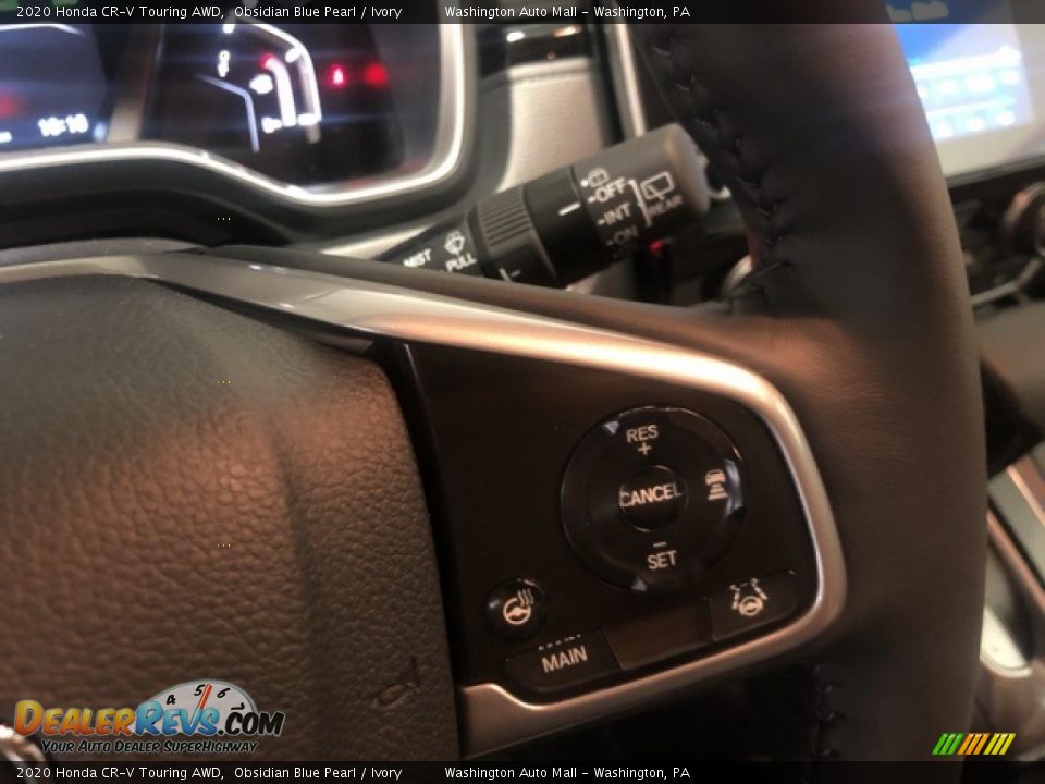 2020 Honda CR-V Touring AWD Obsidian Blue Pearl / Ivory Photo #14