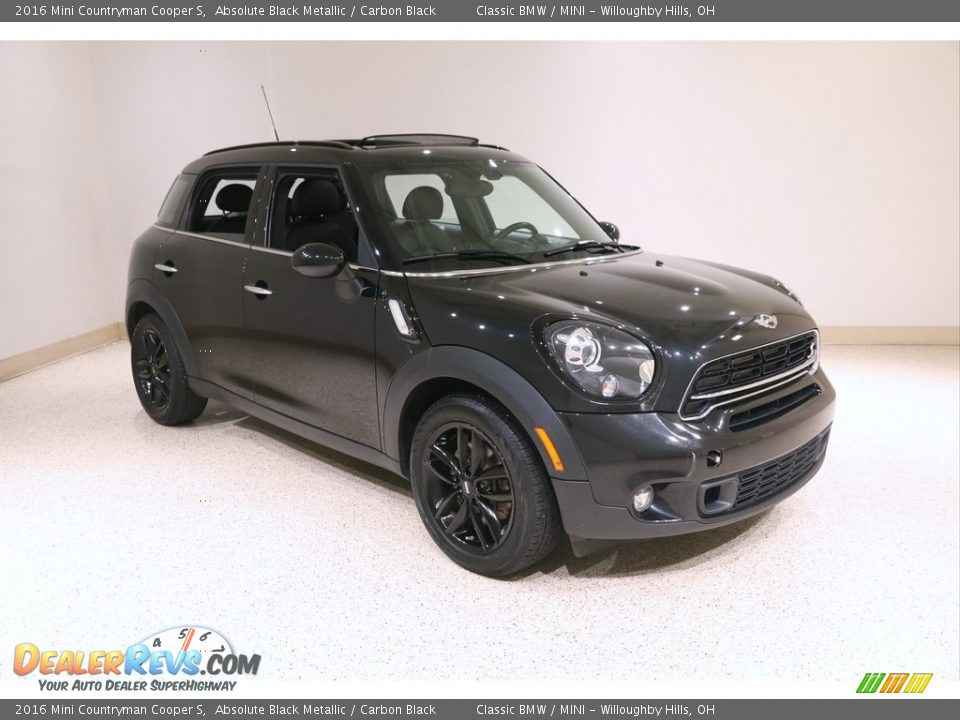 2016 Mini Countryman Cooper S Absolute Black Metallic / Carbon Black Photo #1