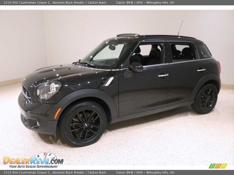 2016 Mini Countryman Cooper S Absolute Black Metallic / Carbon Black Photo #3