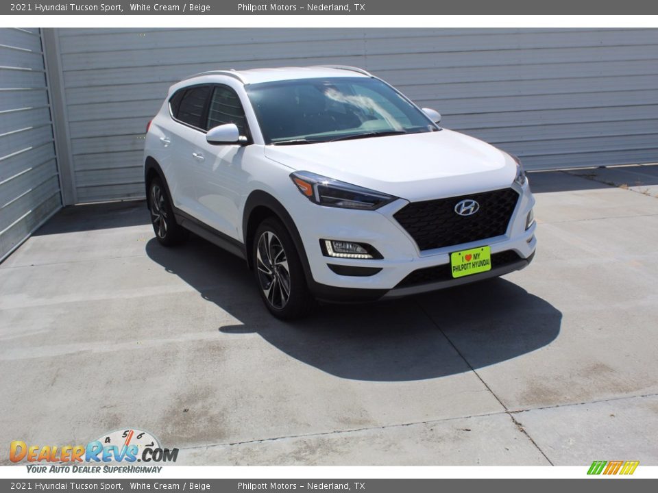 2021 Hyundai Tucson Sport White Cream / Beige Photo #2