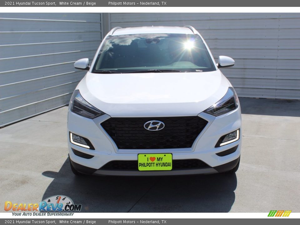 2021 Hyundai Tucson Sport White Cream / Beige Photo #3