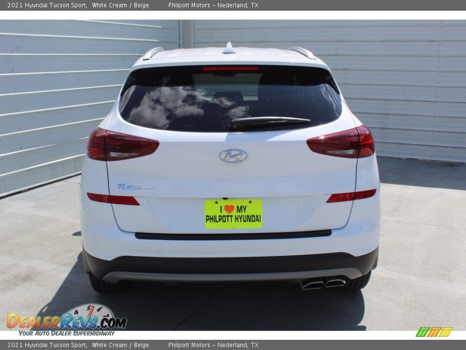 2021 Hyundai Tucson Sport White Cream / Beige Photo #7