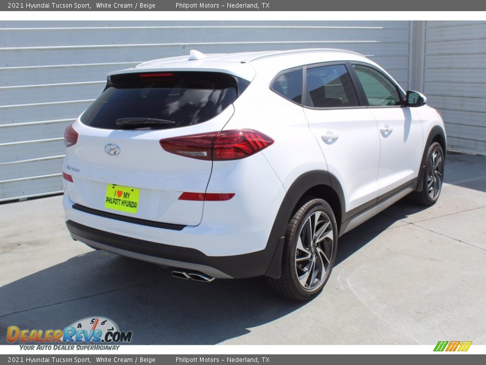 2021 Hyundai Tucson Sport White Cream / Beige Photo #8