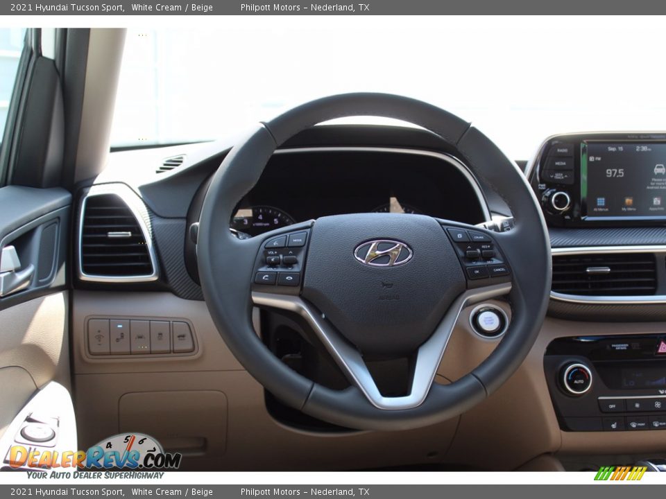 2021 Hyundai Tucson Sport White Cream / Beige Photo #23