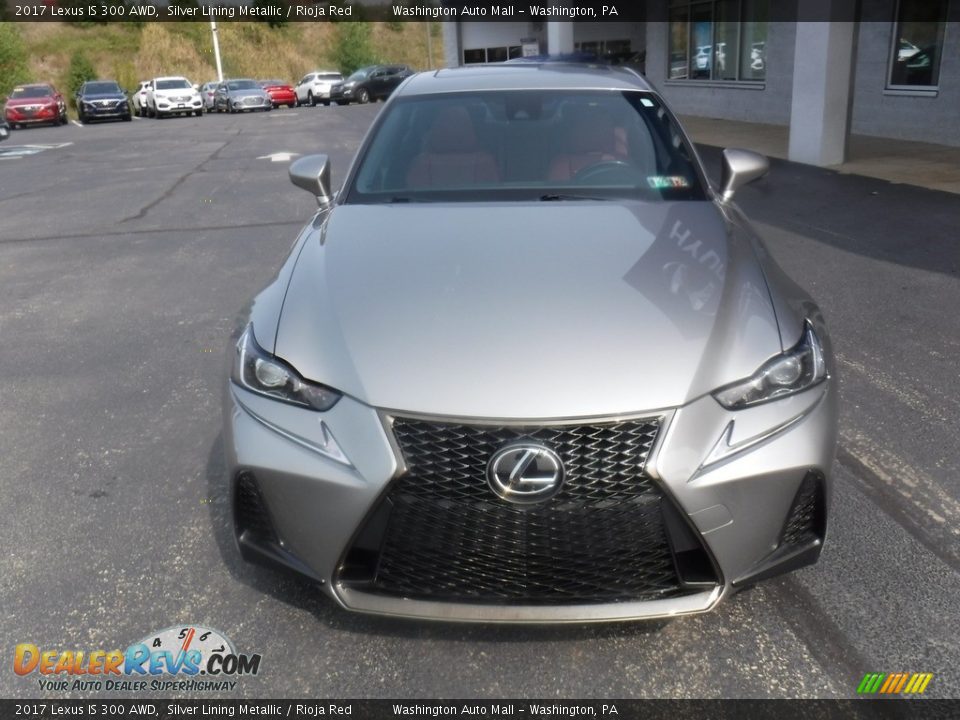 2017 Lexus IS 300 AWD Silver Lining Metallic / Rioja Red Photo #6