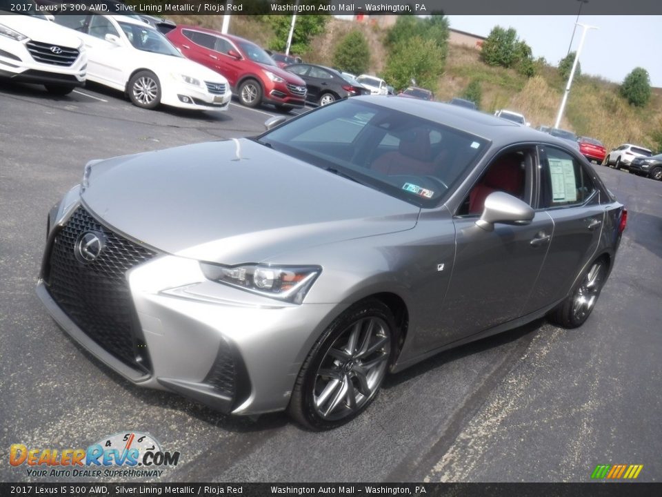 2017 Lexus IS 300 AWD Silver Lining Metallic / Rioja Red Photo #7