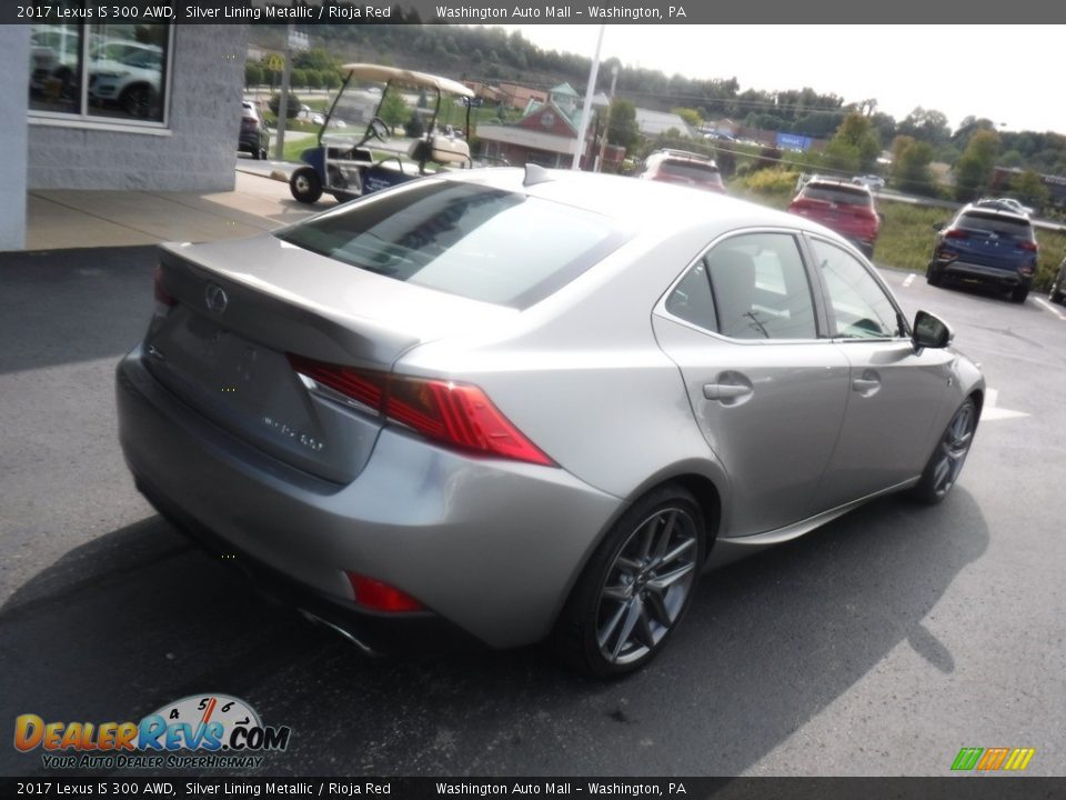 2017 Lexus IS 300 AWD Silver Lining Metallic / Rioja Red Photo #13