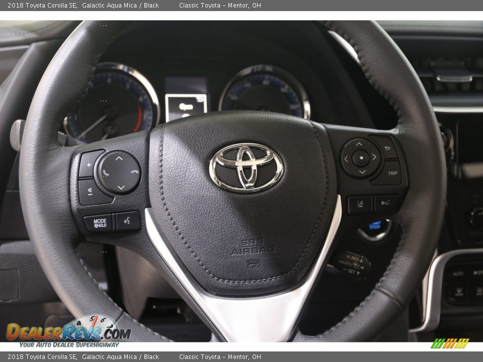 2018 Toyota Corolla SE Galactic Aqua Mica / Black Photo #6