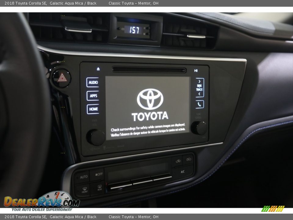 2018 Toyota Corolla SE Galactic Aqua Mica / Black Photo #7