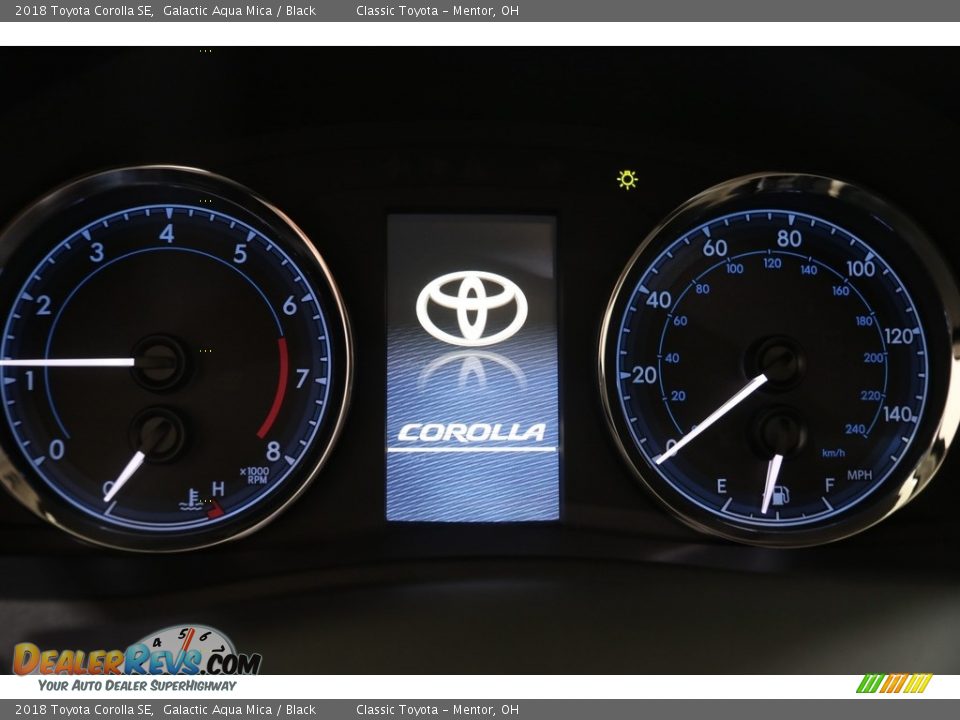 2018 Toyota Corolla SE Galactic Aqua Mica / Black Photo #8