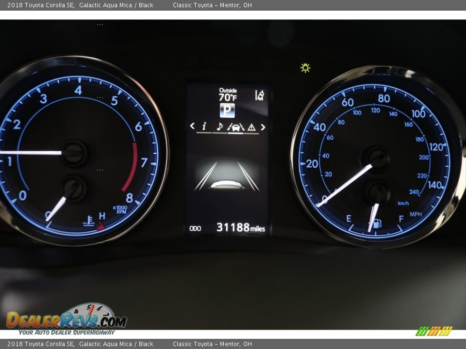 2018 Toyota Corolla SE Galactic Aqua Mica / Black Photo #9