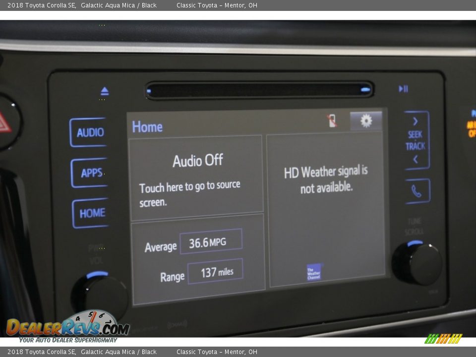 2018 Toyota Corolla SE Galactic Aqua Mica / Black Photo #10