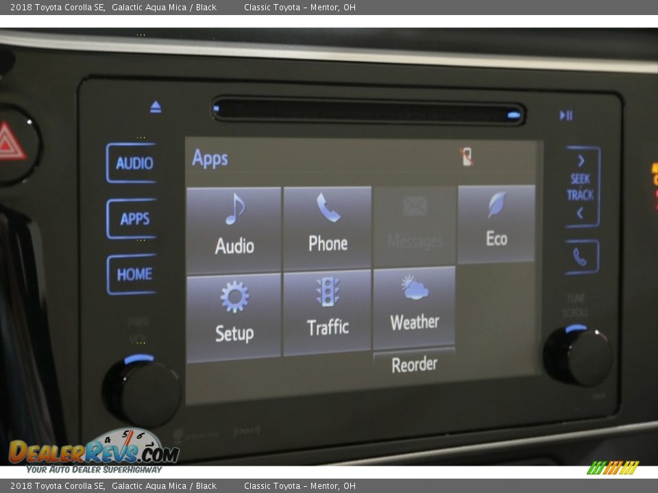 2018 Toyota Corolla SE Galactic Aqua Mica / Black Photo #12