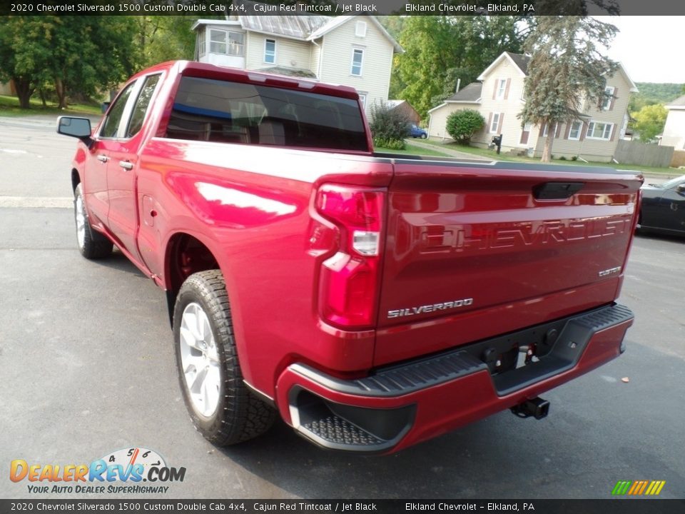 2020 Chevrolet Silverado 1500 Custom Double Cab 4x4 Cajun Red Tintcoat / Jet Black Photo #9