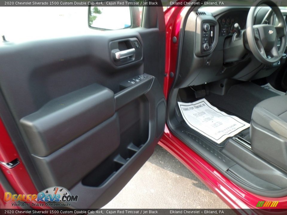 2020 Chevrolet Silverado 1500 Custom Double Cab 4x4 Cajun Red Tintcoat / Jet Black Photo #15