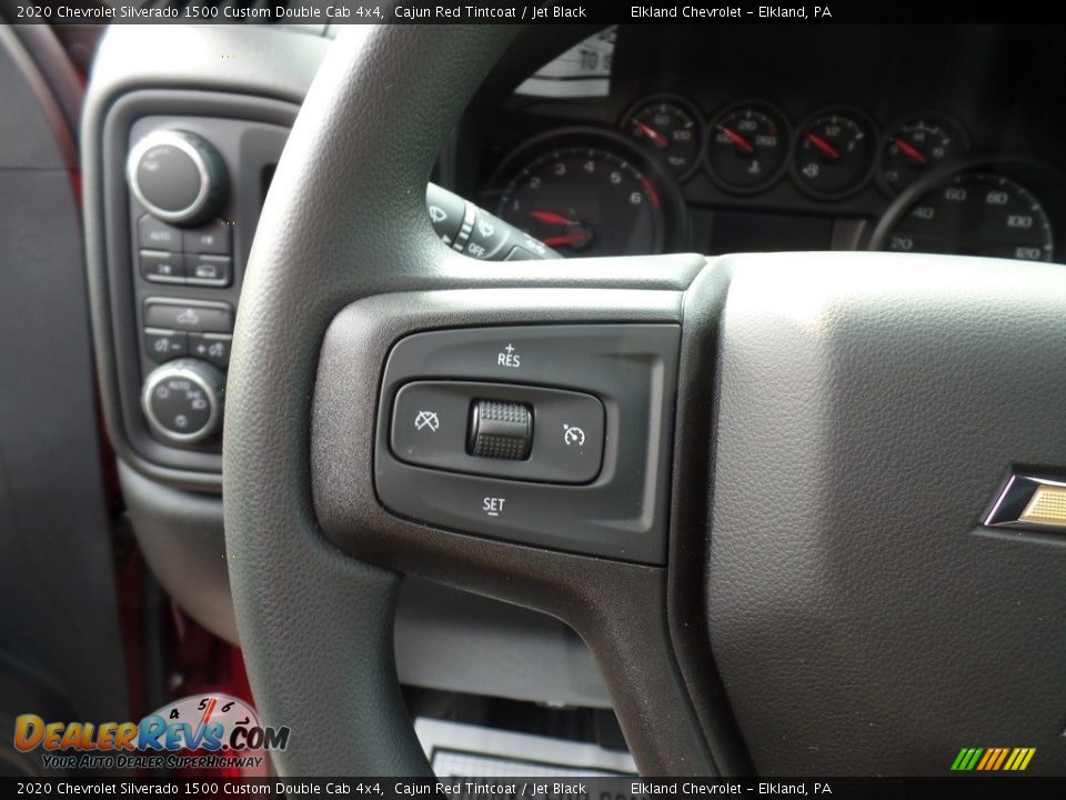 2020 Chevrolet Silverado 1500 Custom Double Cab 4x4 Cajun Red Tintcoat / Jet Black Photo #23