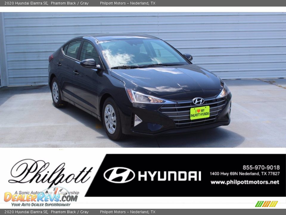 2020 Hyundai Elantra SE Phantom Black / Gray Photo #1
