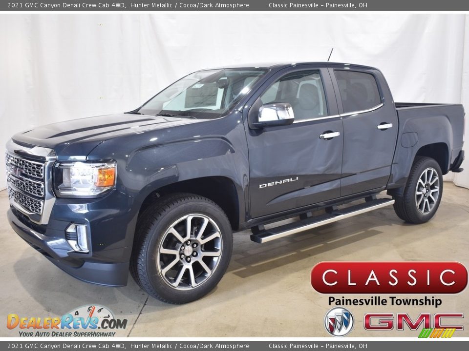 2021 GMC Canyon Denali Crew Cab 4WD Hunter Metallic / Cocoa/Dark Atmosphere Photo #1