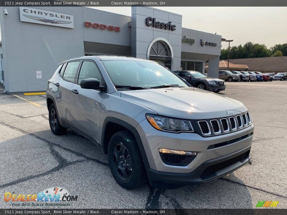 2021 Jeep Compass Sport Billet Silver Metallic / Black Photo #1
