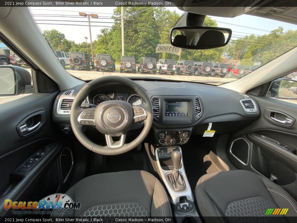 Black Interior - 2021 Jeep Compass Sport Photo #9